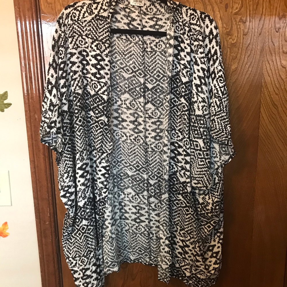 Black and white cardigan